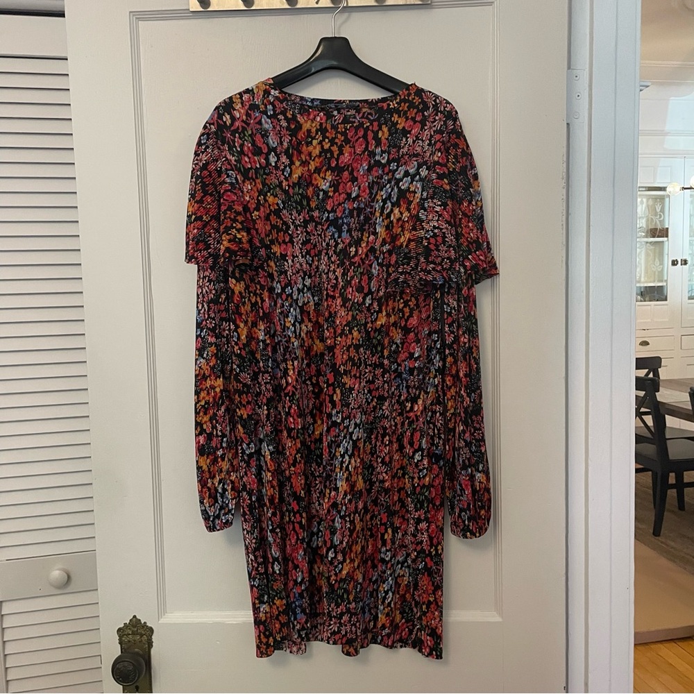 Zara Multicolor Long Sleeve Dress size large